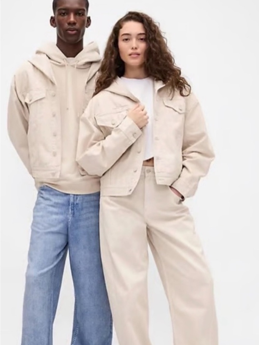 Gap X BEIS Women’s Hooded Jacket in Beige - Picture 2 of 6